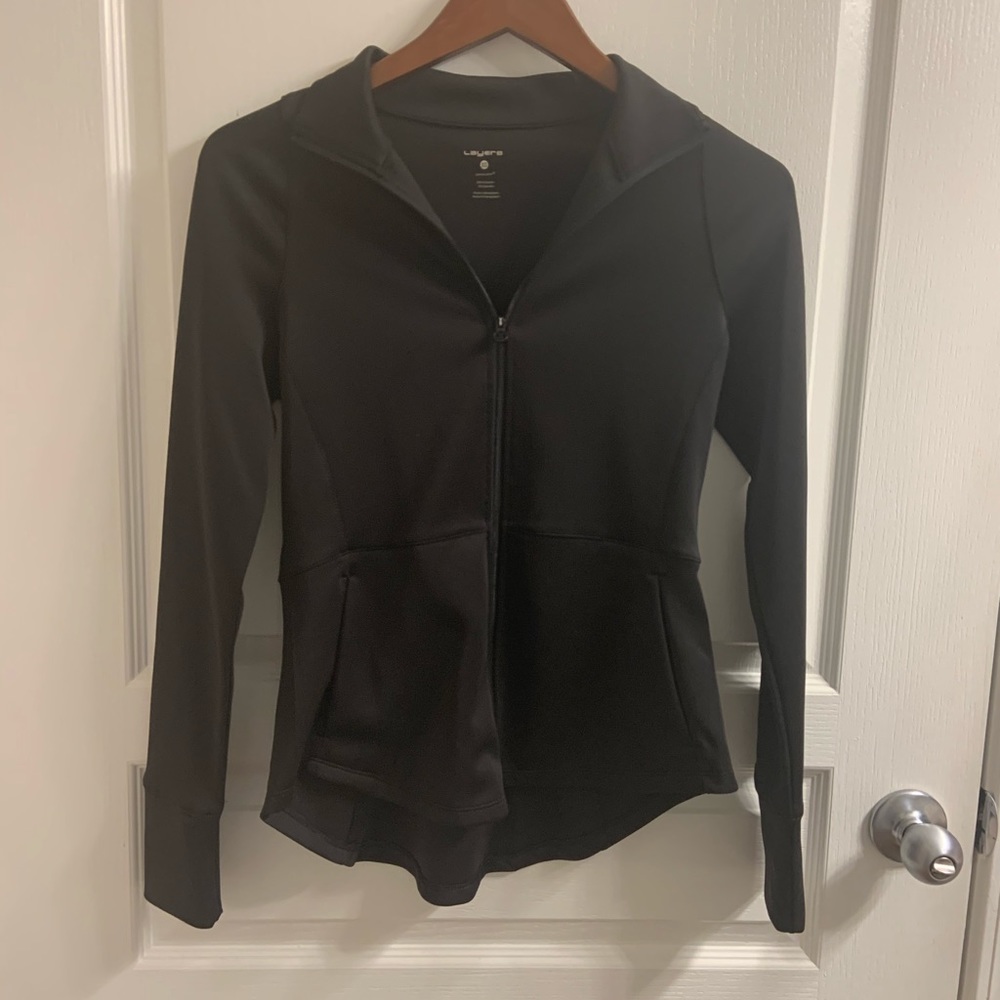 Layer 8 black workout jacket